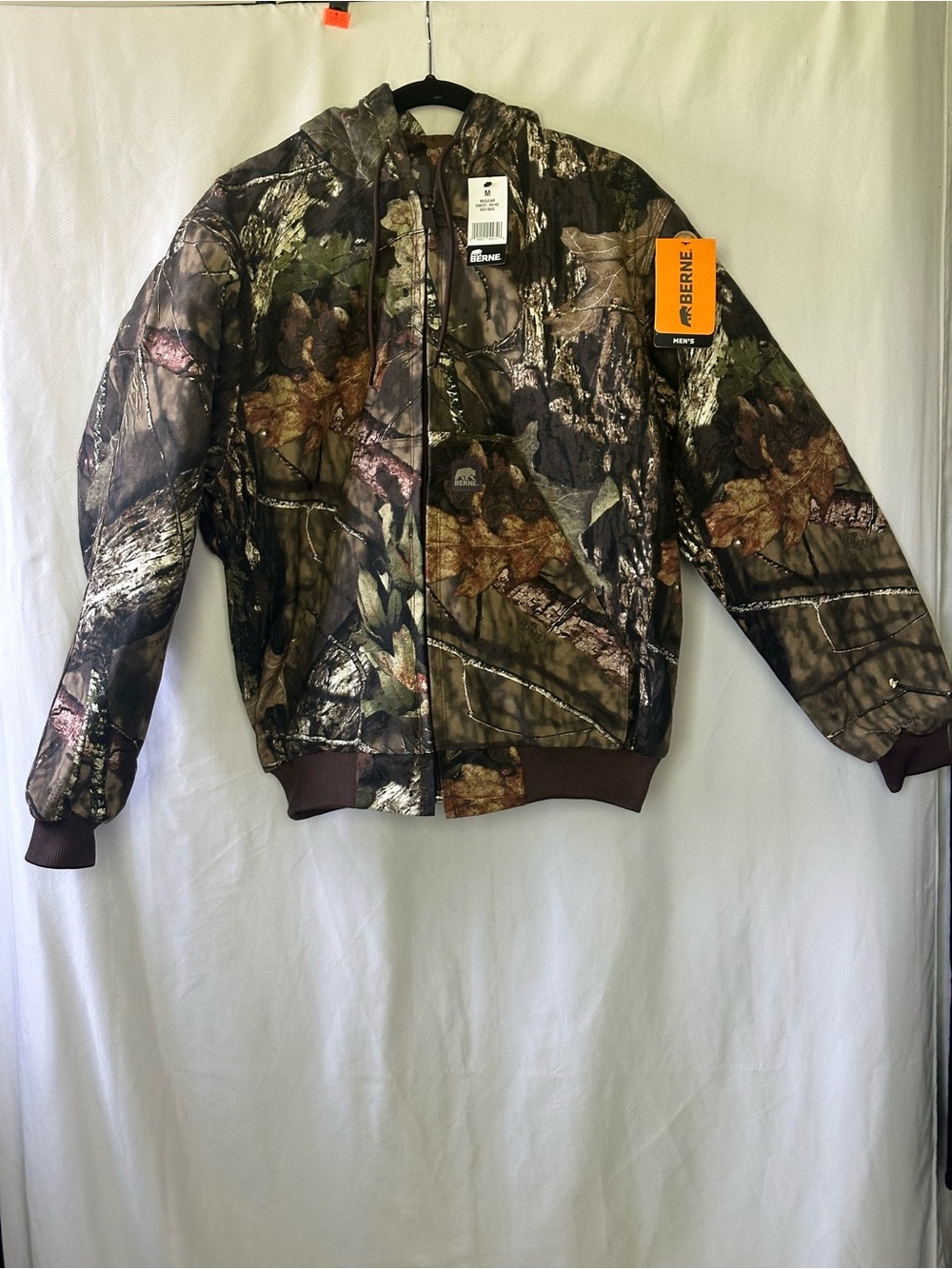 Berne Heritage Duck Hooded Active Work Jacket Size Medium M. New With Tags